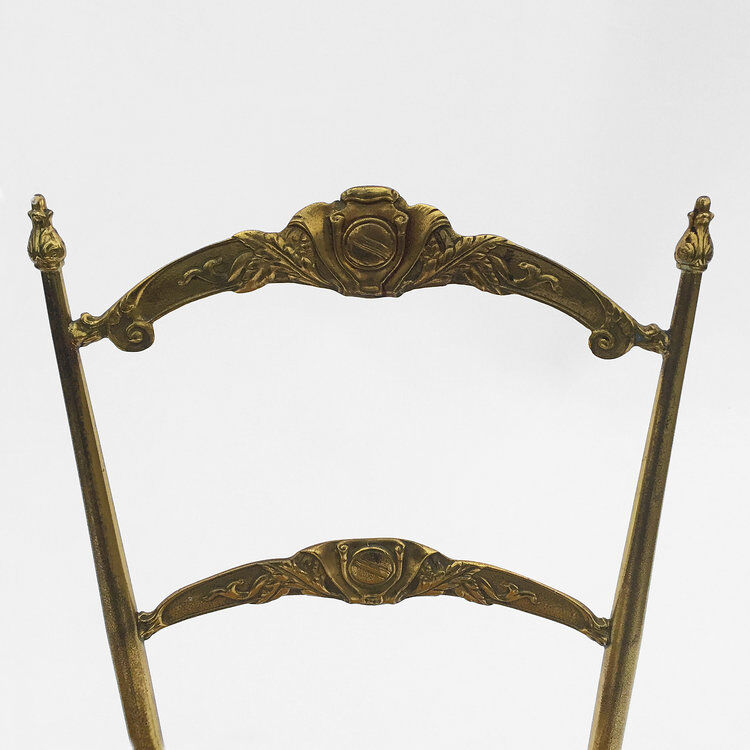 Paire de chaises en laiton, style Chiavari