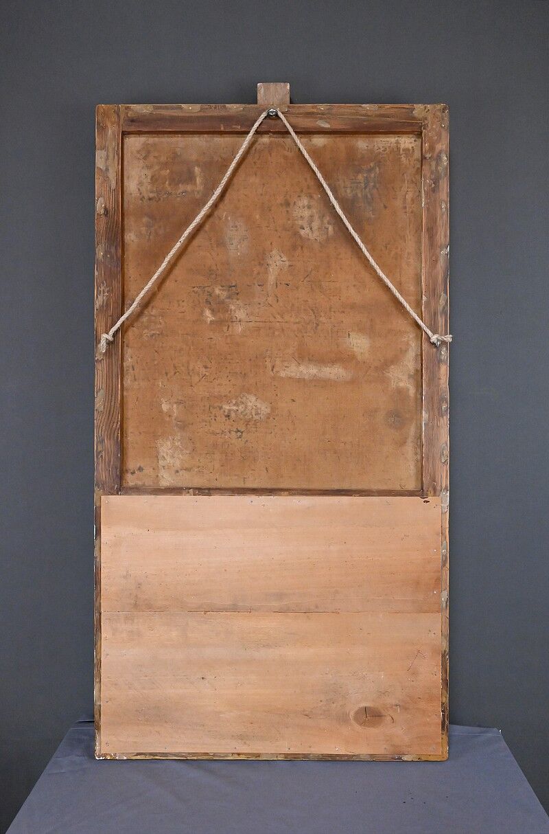 Miroir trumeau en bois doré, style Louis XVI – 1900