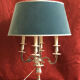 Lampe bouillotte en bronze argenté