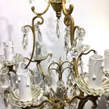 Cage Chandelier 6 Lights Bronze And Crystal