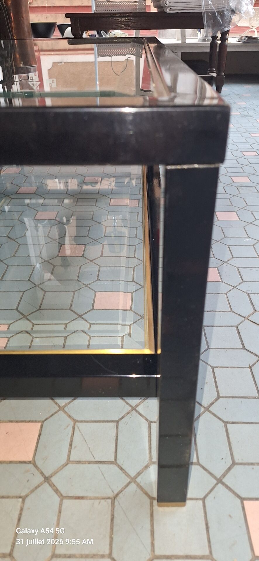 Table basse deux etages seventies