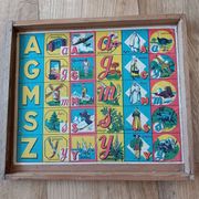 Cubes alphabétiques instructifs, début 20ème siècle