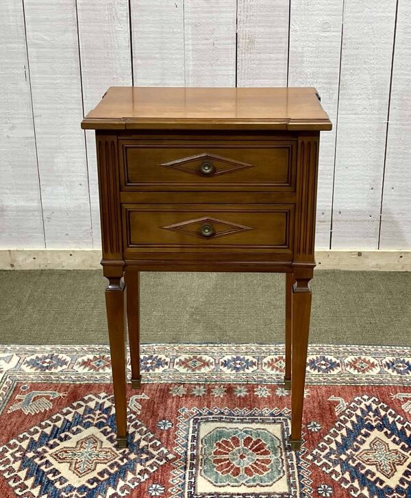 Chevet en merisier des années 1950 de style Louis XVI