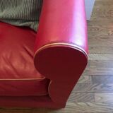 Vintage bench Skaï red