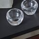 Pair of Dartington crystal candlesticks