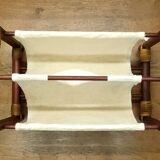 Vintage magazine holders 70's ~ rattan, burlap and wicker ~ France