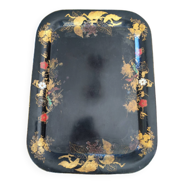 Large painted metal Napoleon III tray.