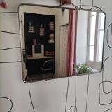 Metal barber mirror, 40x30 cm