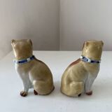Pair of porcelain pugs Pug dog XIX Germany Saxony Meissen ?