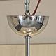 1970s Space Age Chromed Pendant Lamp by AV Mazzega, Murano Glass