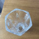 Chiseled crystal vase