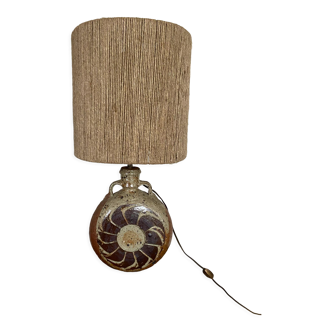 Gourd lamp in vintage stoneware 60s