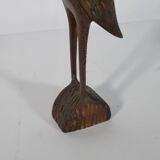 Grue en bois de teck du milieu du siècle
