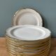 Series of 11 antique dessert plates in Vierzon porcelain