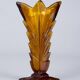Art Deco Pink, Yellow and Orange Glass Vases, Bohemia, Set of 3