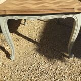 Louis XV style table in oak with natural wood top