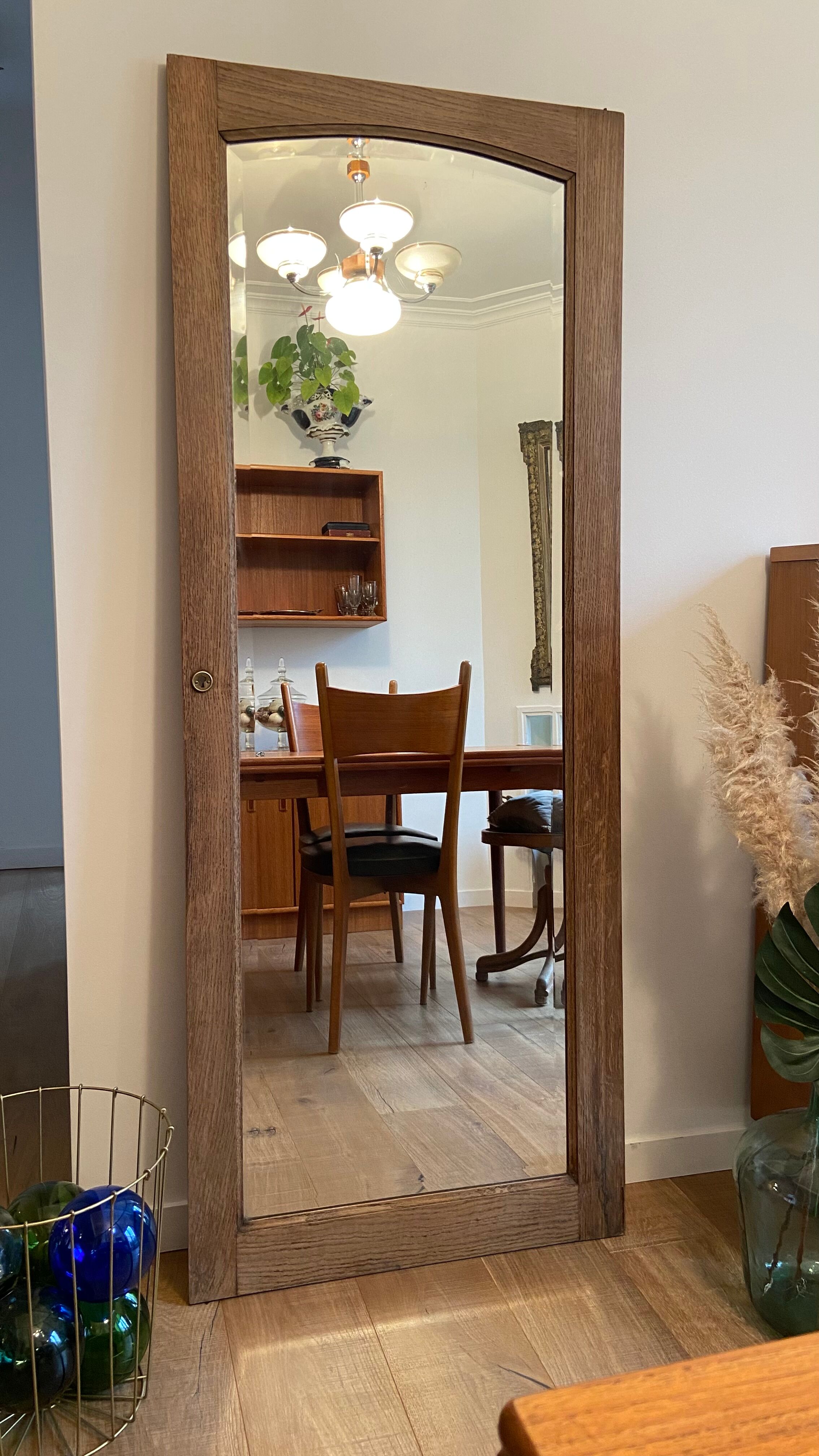 Beveled mirror 168 x 66 cm - 1950