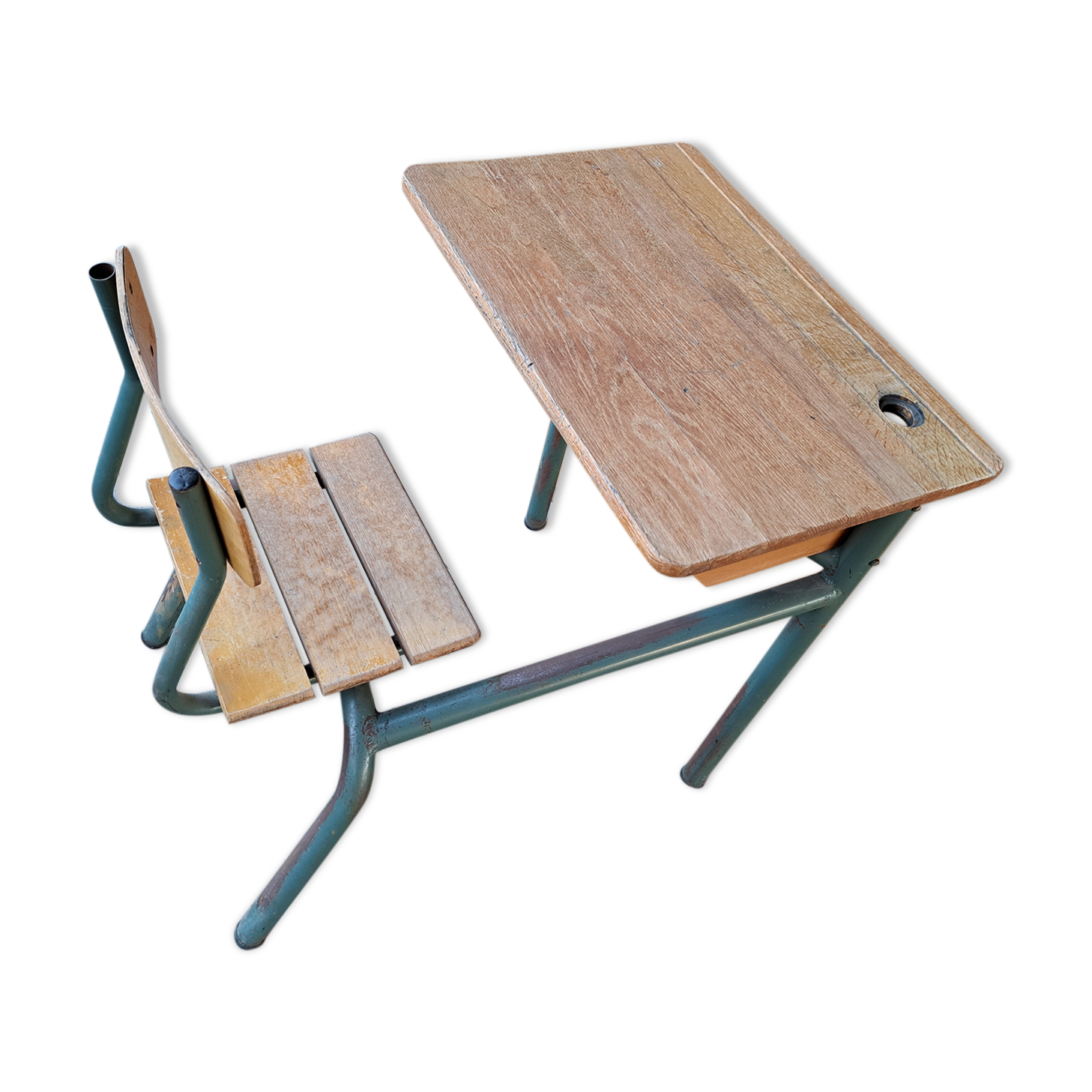 Bureau écolier une place années 70, excellent état d'origine