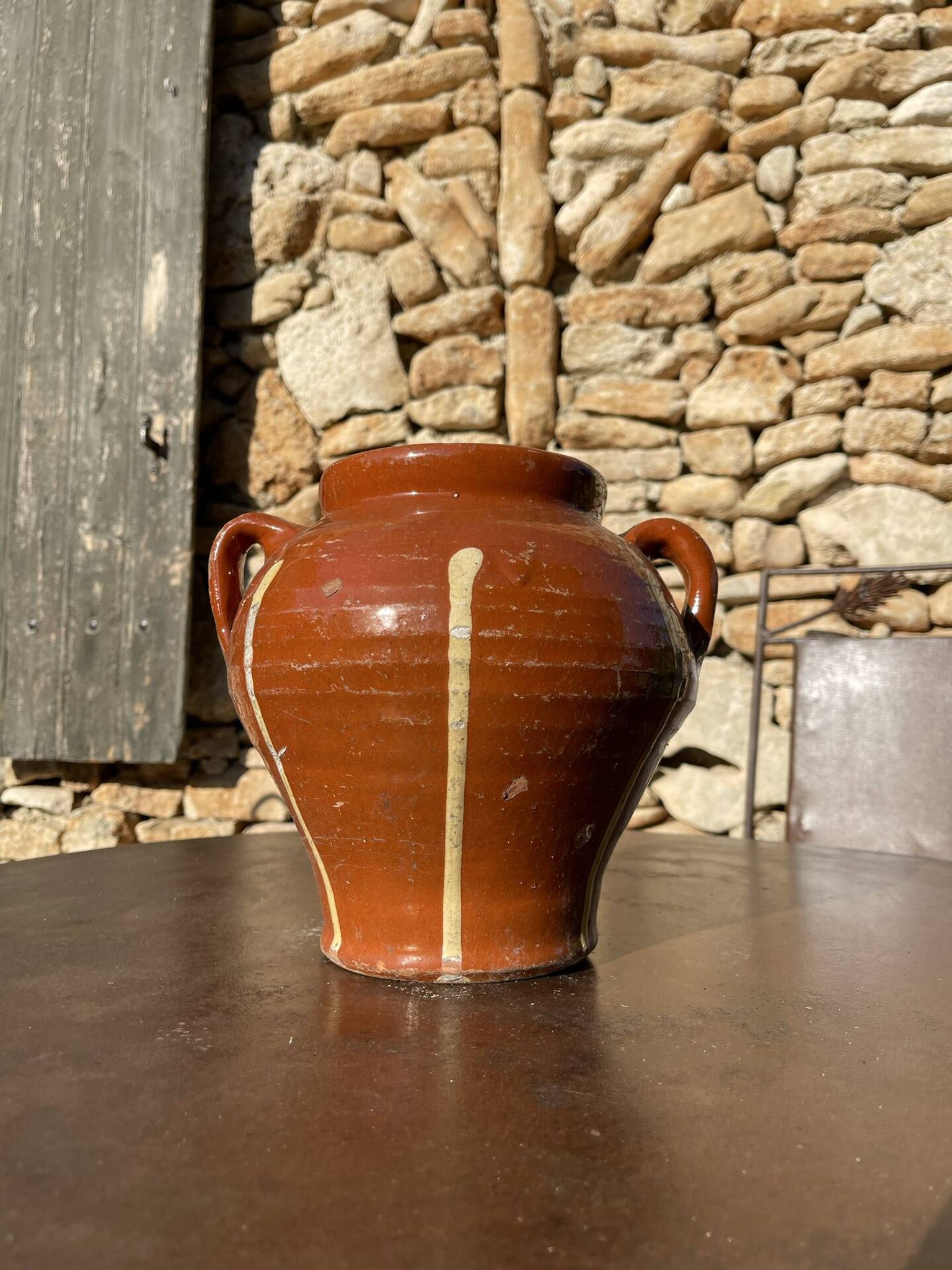 Jarre poterie en terre cuite ancienne