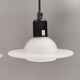 White glass UFO pendant lights by Design-Light, early 1990s Denmark