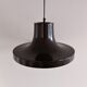 Brown metal pendant lamp with perspex diffuser for ab fagerhult, sweden