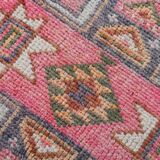 Shades Of Pink Beige Antique Vintage Runner Rug, 89x322Cm