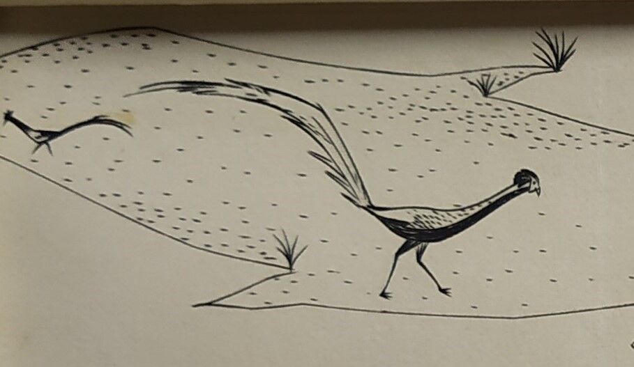 Engraving "Oriental Pheasants" 1950s