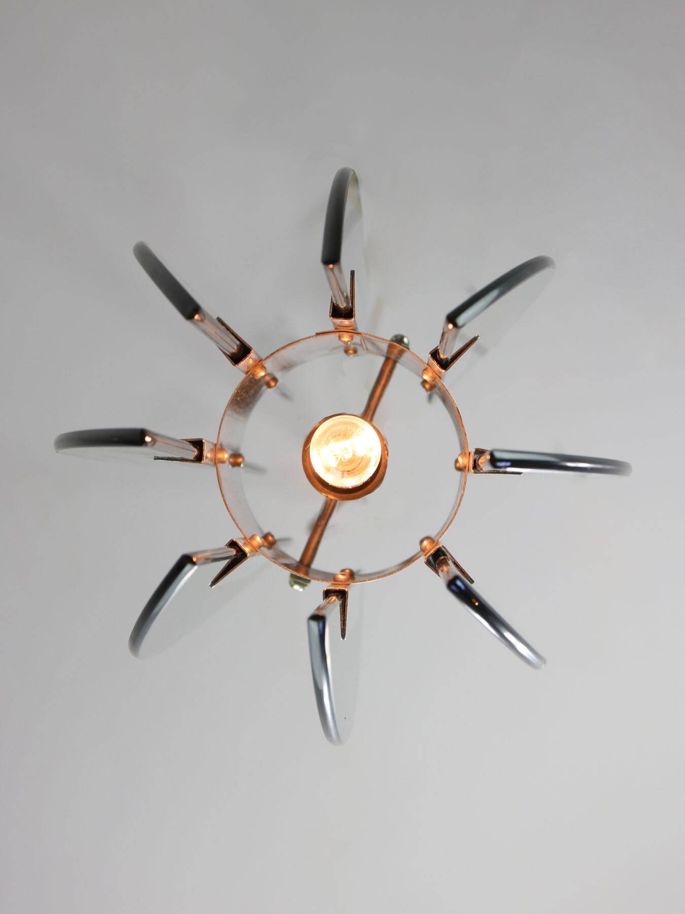 Italian Plexiglass Pendant Lamp, 1970s