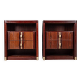 Pair of vintage 1960s bedside tables in rosewood italian design