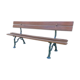 Old garden bench with cast iron feet