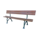 Old garden bench with cast iron feet