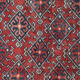 Antique persian turkmen rug small red wool area rug