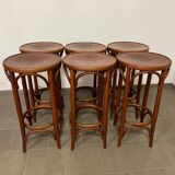 Set of 6 Thonet bar stools