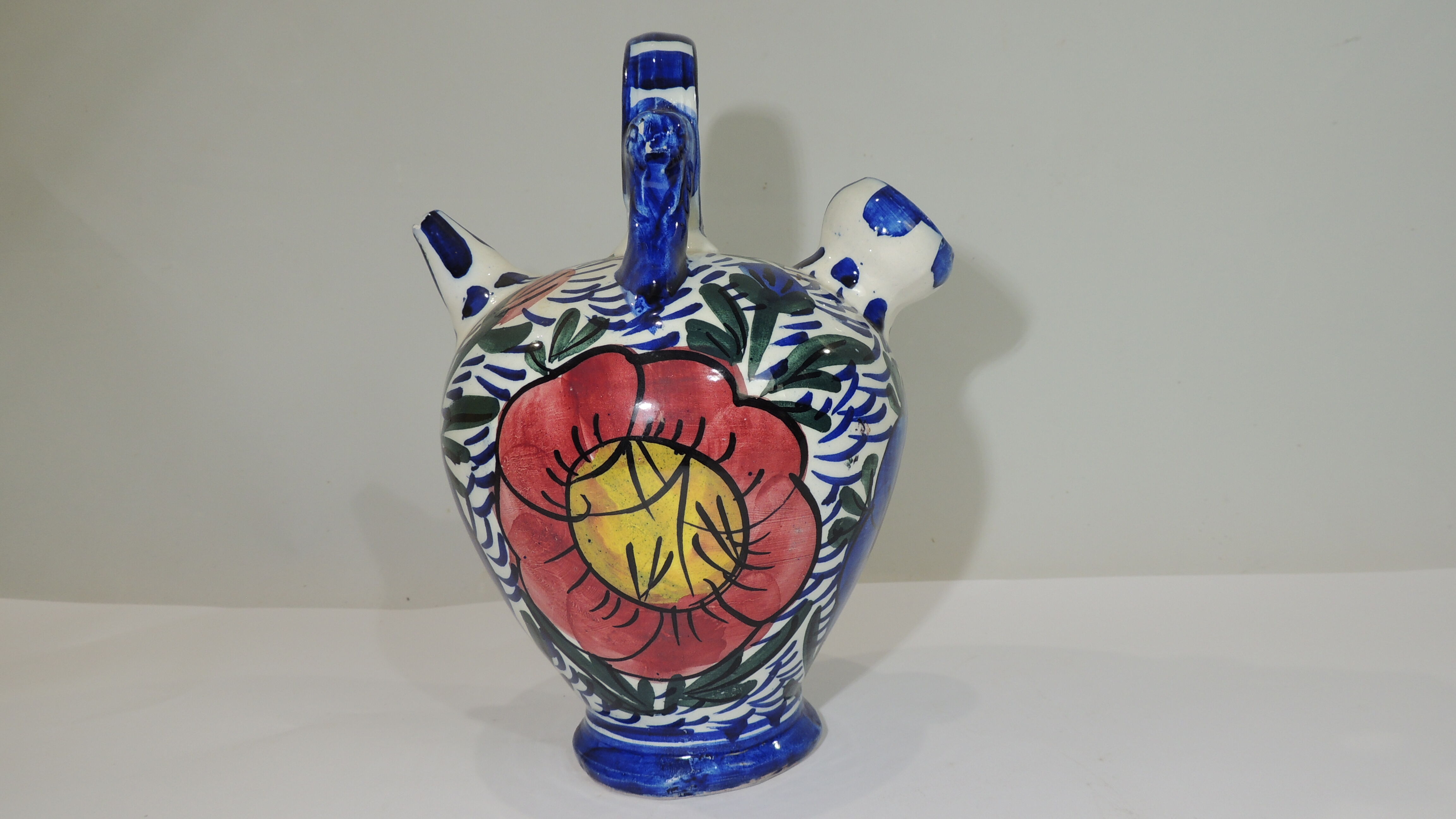 Gargoulette glazed terracotta /vintage/carafe/pitcher