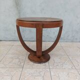 Art Deco pedestal table walnut side table