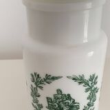 4 opaline apothecary vials