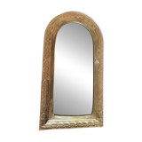 Ethnic brass mirror crafted in the 1980s.