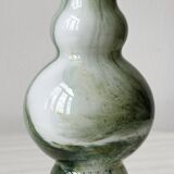Green and white opaline soliflore vase.