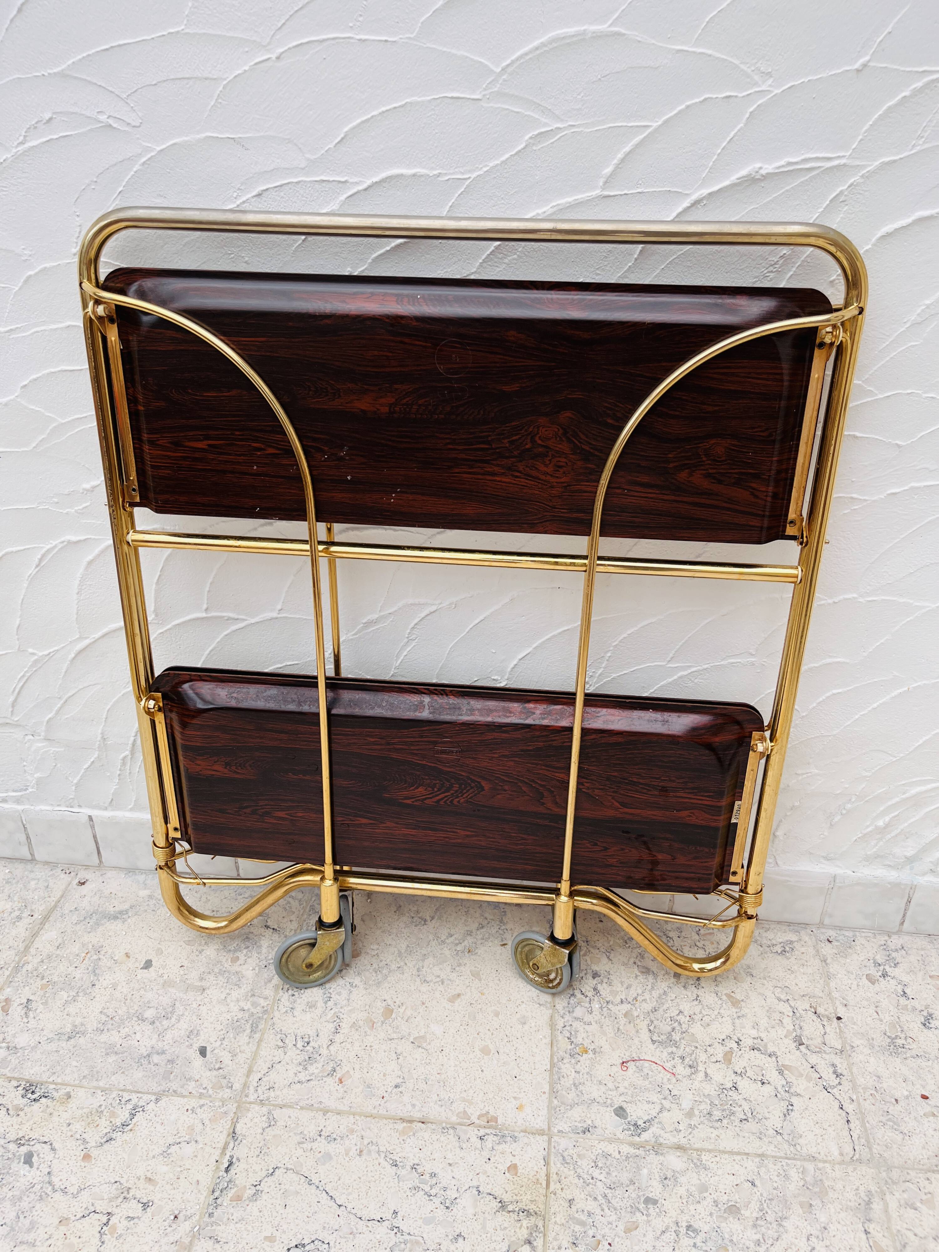 Gerinol golden serving trolley