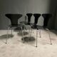Set of 4 Mosquito chairs by Arne Jacobsen 1960 for Fritz Hansen.