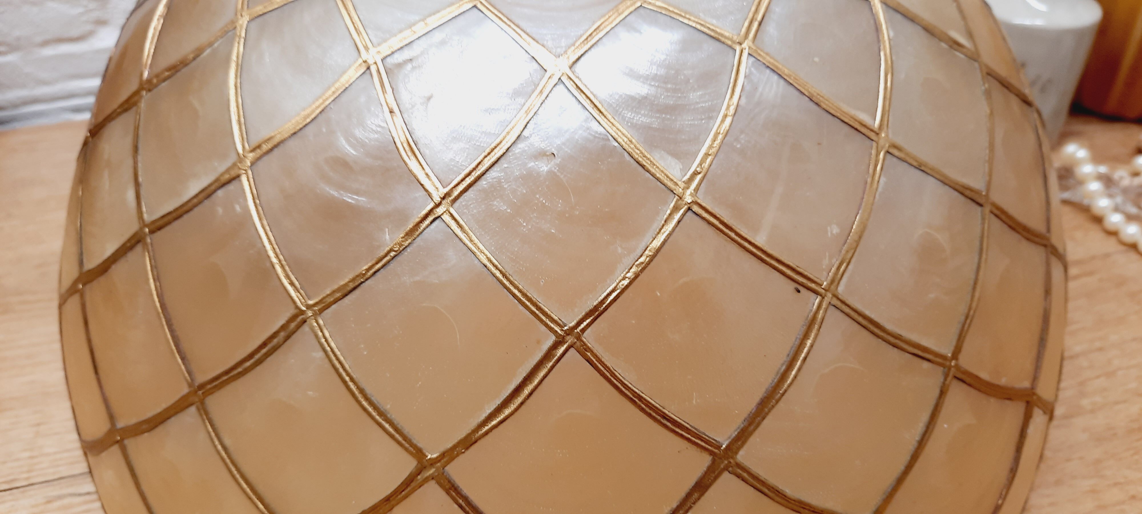 Abat day mother-of-pearl and brass