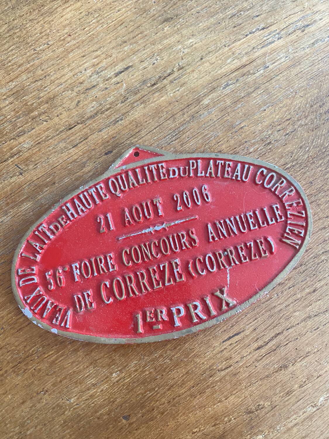 Agricultural competition plaque