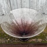 Schneider coupe en verre blanc et violet