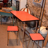 Table and stools in formica
