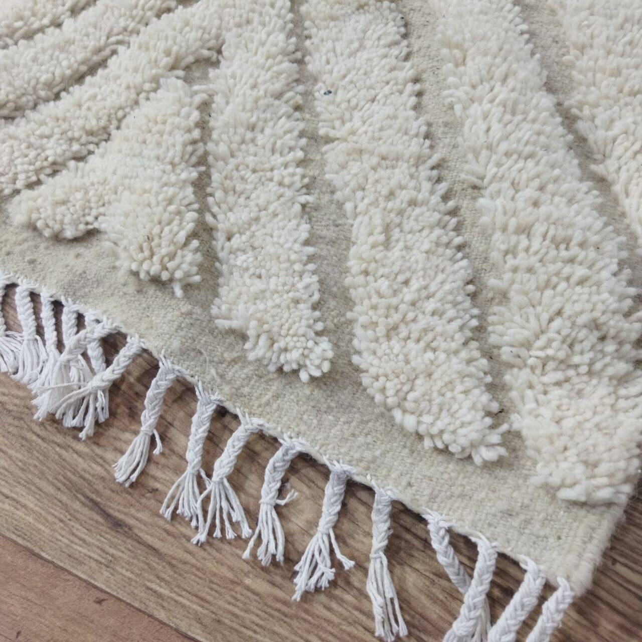 Handmade wool Berber rug 240x135 cm