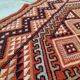 Hand-woven margoum rug in natural wool