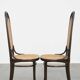 Set of 2 Vintage Bentwood "Long John" Thonet Design High Dining Chairs