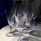 Suite of 16 champagne flutes in baccarat crystal carcassonne model
