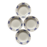 Vintage soup plates with butterfly decor
