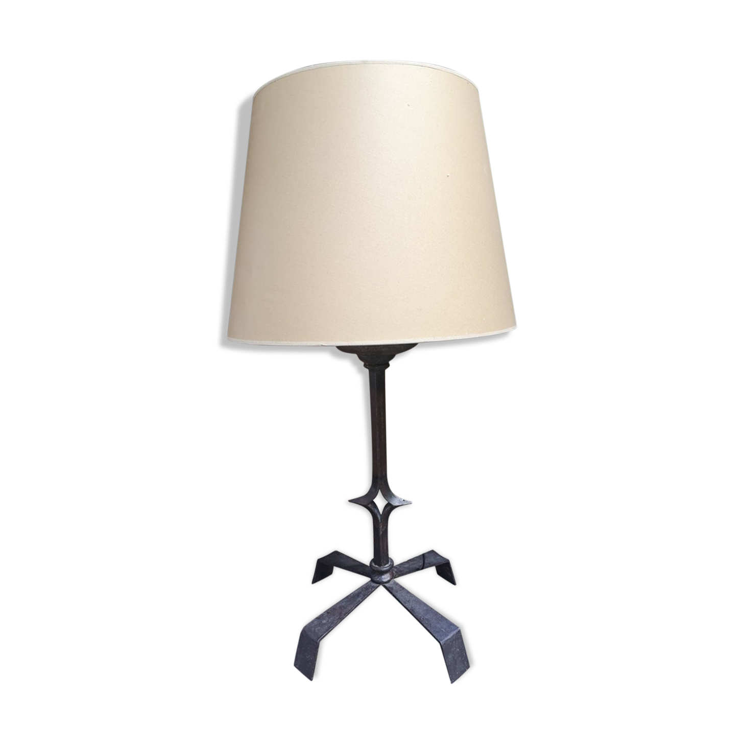 Forged iron lamp - circa 1970